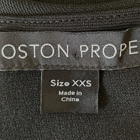 NWT Boston Proper Ruffled Cocktail Little Black Dress Open Shoulder XXS CUTE - Picture 3 of 10